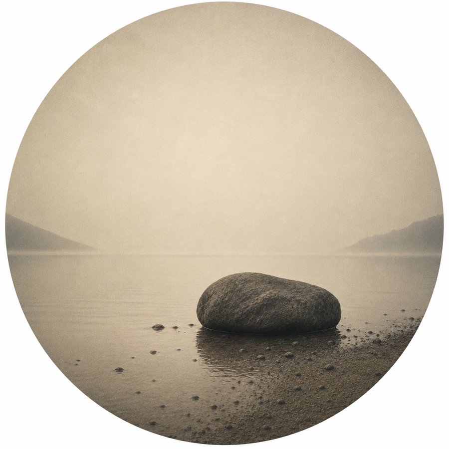 A smooth, balanced stone resting quietly